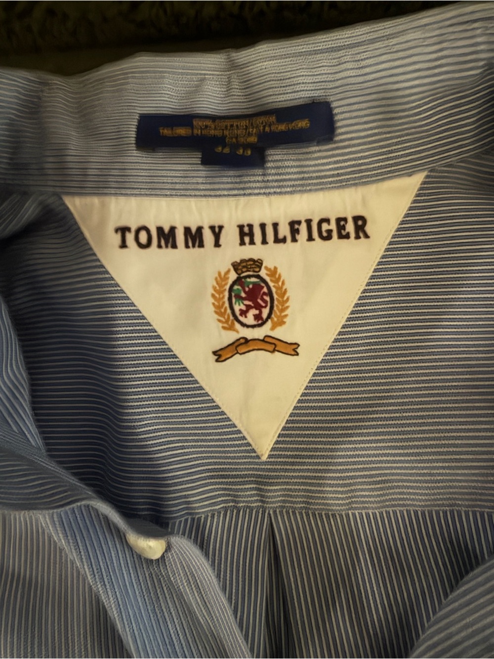 Tommy Hilfiger Light Blue Thin-Striped Dress Shirt